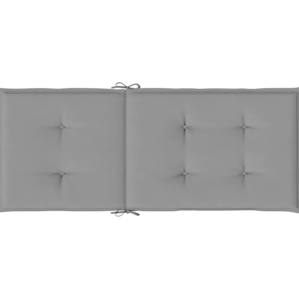 vidaXL Decoración-Cojín silla de jardín respaldo alto 2 uds tela 120x50x3 cm