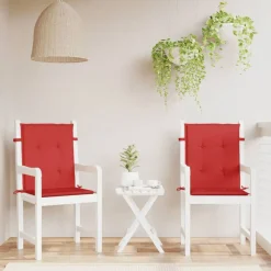 vidaXL Cojín silla jardín respaldo bajo 2 uds tela Oxford Rojo Best