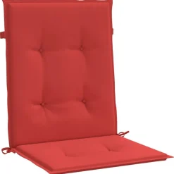 vidaXL Cojín silla jardín respaldo bajo 2 uds tela Oxford Rojo Best