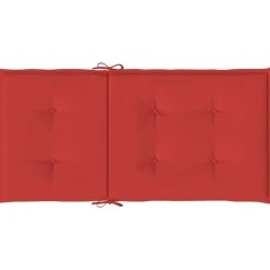 vidaXL Cojín silla jardín respaldo bajo 2 uds tela Oxford Rojo Best