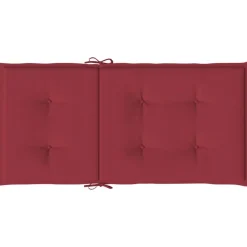 vidaXL Decoración-Cojín silla jardín respaldo bajo 2 uds tela Oxford rojo tinto