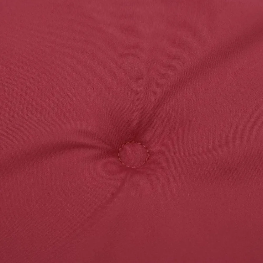 vidaXL Decoración-Cojín silla jardín respaldo bajo 2 uds tela Oxford rojo tinto