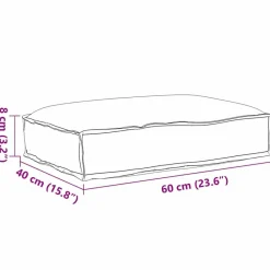 vidaXL Cojín 60 x 40 x 8 cm Tela Oxford Taupé Clearance