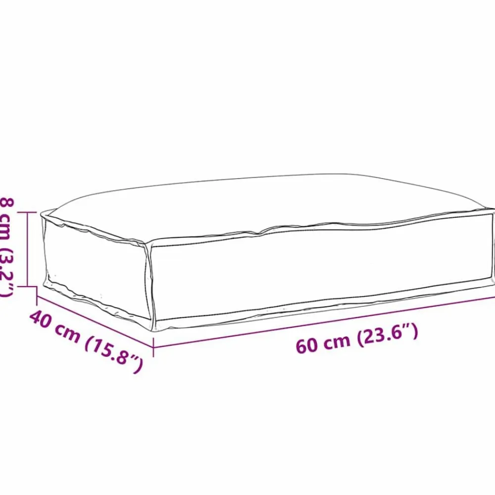 vidaXL Cojín 60 x 40 x 8 cm Tela Oxford Taupé Clearance