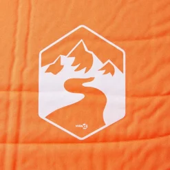 vidaXL Colchón de camping autoinflable con almohada 1 persona Naranja Hot
