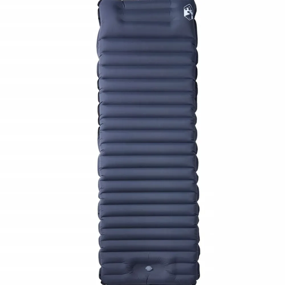 vidaXL Actividades Al Aire Libre-Colchón de camping autoinflable con con almohada 1 persona