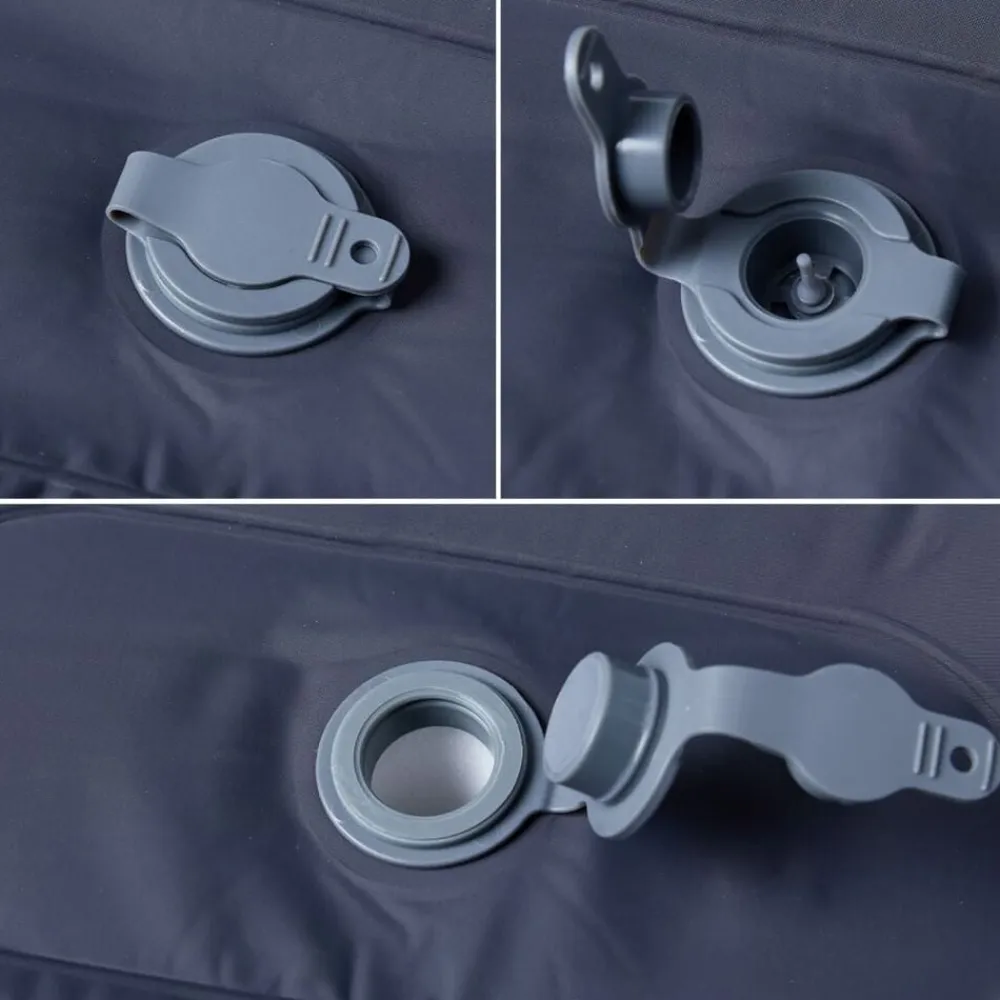 vidaXL Actividades Al Aire Libre-Colchón de camping autoinflable con con almohada 1 persona
