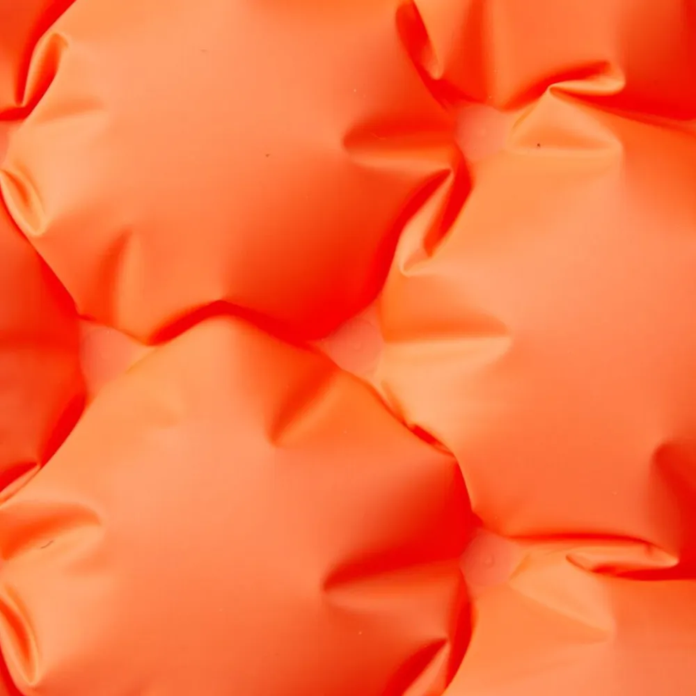 vidaXL Colchón de camping autoinflable y almohadas 2 personas Naranja Clearance
