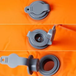 vidaXL Colchón de camping autoinflable con almohada 1 persona Naranja Outlet