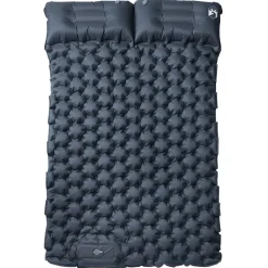 vidaXL Actividades Al Aire Libre-Colchón de camping autoinflable con almohadas 2 personas