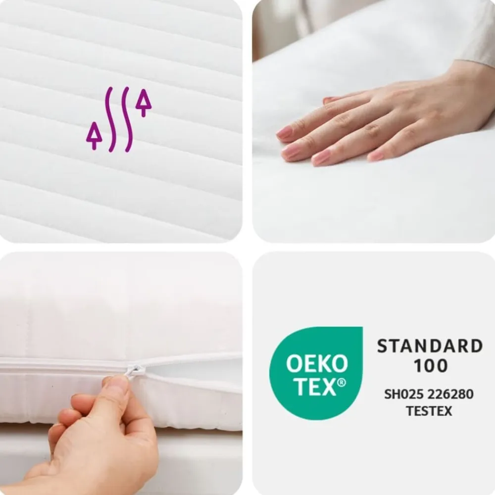 vidaXL Colchón de espuma dureza 2 3 blanco 80x200 cm Discount