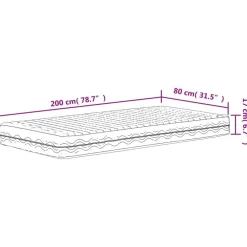 vidaXL Colchón de espuma dureza 2 3 blanco 80x200 cm Discount