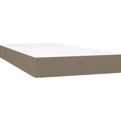 vidaXL Camas Y Accesorios-Colchón de muelles ensacados firmeza media tela gris taupe 80x200x20 cm