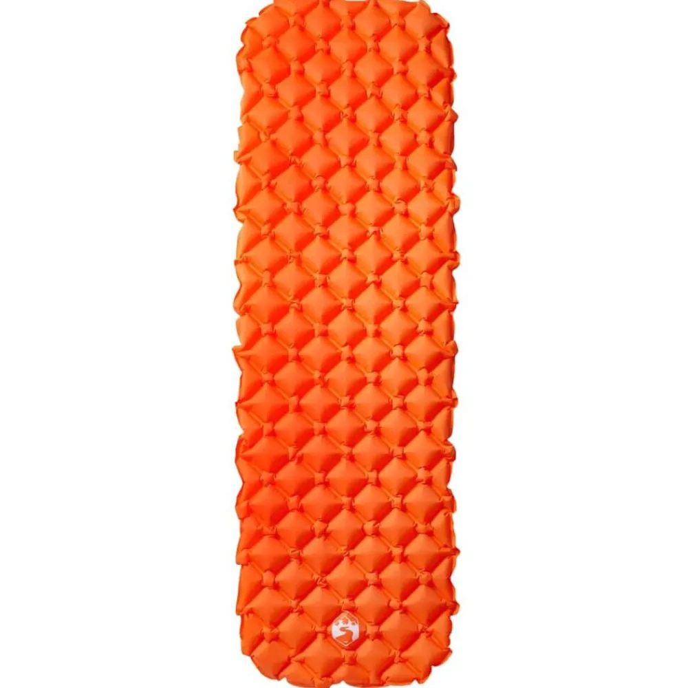 vidaXL Colchón inflable de camping para 1 persona 190x58x6 cm Naranja Outlet