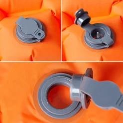 vidaXL Colchón inflable de camping para 1 persona 190x58x6 cm Naranja Outlet