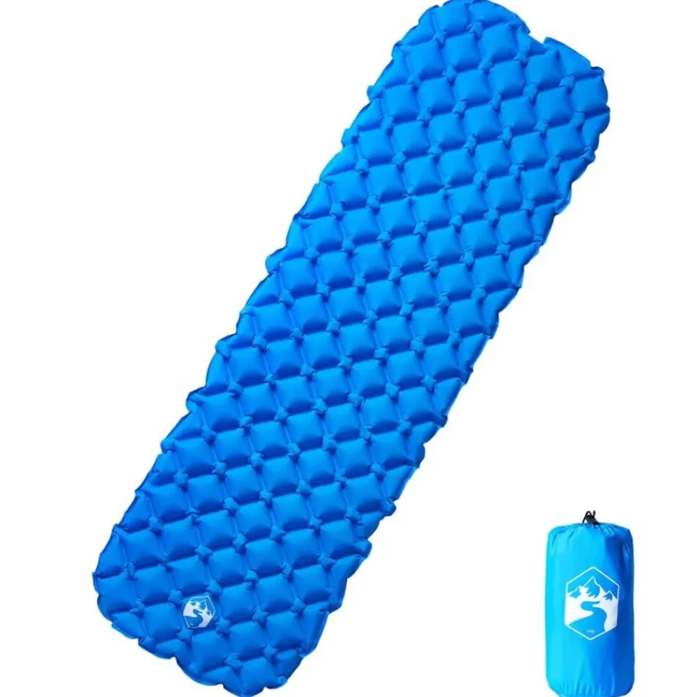 vidaXL Colchón inflable de camping para 1 persona 190x58x6 cm Azul Best