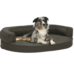 vidaXL Colchón para cama de perro ergonómico 75x53 cm Gris oscuro Clearance