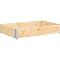 vidaXL Manipulación De Materiales-Collar de caja de pallet madera maciza de pino 80x120 cm