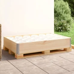 vidaXL Manipulación De Materiales-Collar de caja de pallet madera maciza de pino 80x120 cm