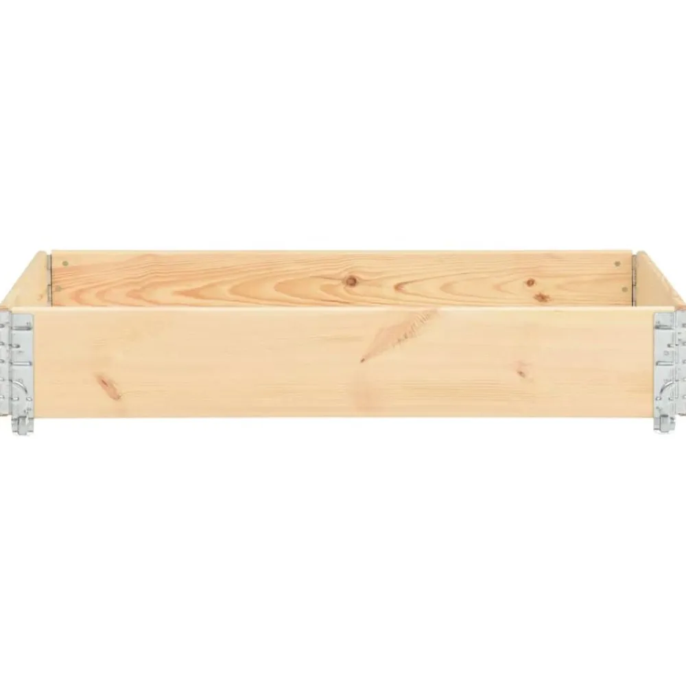 vidaXL Manipulación De Materiales-Collar de caja de pallet madera maciza de pino 80x120 cm