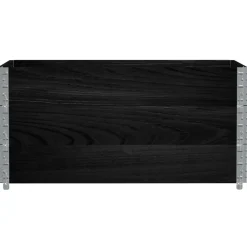 vidaXL Collares de palets 3 uds madera maciza de pino 120x80 cm Negro