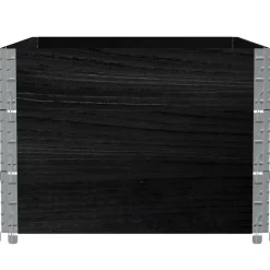vidaXL Collares de palets 3 uds madera maciza de pino 120x80 cm Negro