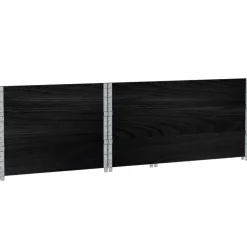 vidaXL Collares de palets 3 uds madera maciza de pino 120x80 cm Negro