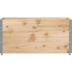 vidaXL Manipulación De Materiales-Collares de palets 3 unidades madera maciza de pino 120x80 cm
