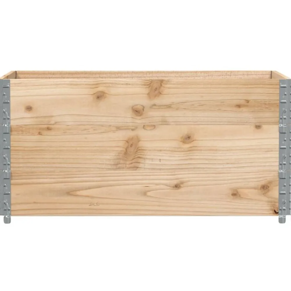 vidaXL Manipulación De Materiales-Collares de palets 3 unidades madera maciza de pino 120x80 cm