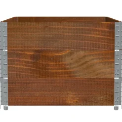 vidaXL Manipulación De Materiales-Collares de palets 3 uds madera maciza de pino marrón 120x80 cm