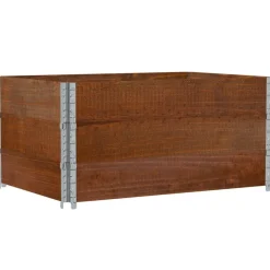 vidaXL Manipulación De Materiales-Collares de palets 3 uds madera maciza de pino marrón 120x80 cm