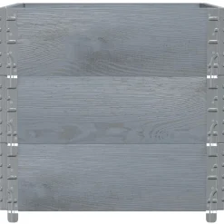 vidaXL Collares de palets 3 uds madera maciza de pino 80x60 cm Gris Outlet