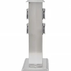 vidaXL Suministros Eléctricos-Columna con enchufes para el jardín acero inoxidable negro