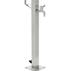 vidaXL Columna de agua de jardín acero inoxidable cuadrada 65 cm Best