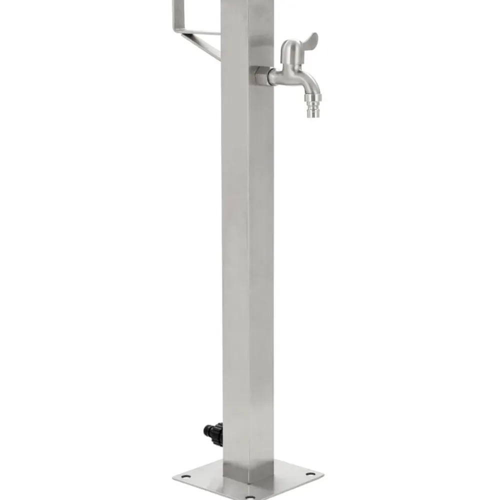vidaXL Columna de agua de jardín acero inoxidable cuadrada 65 cm Best