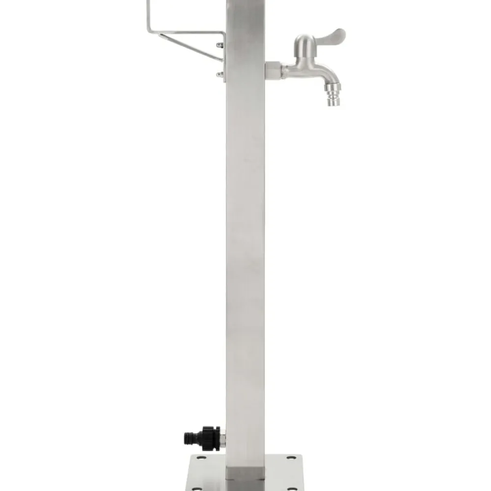 vidaXL Columna de agua de jardín acero inoxidable cuadrada 65 cm Best
