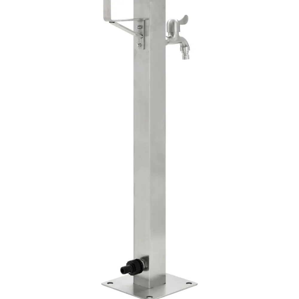 vidaXL Columna de agua de jardín acero inoxidable cuadrada 65 cm Best