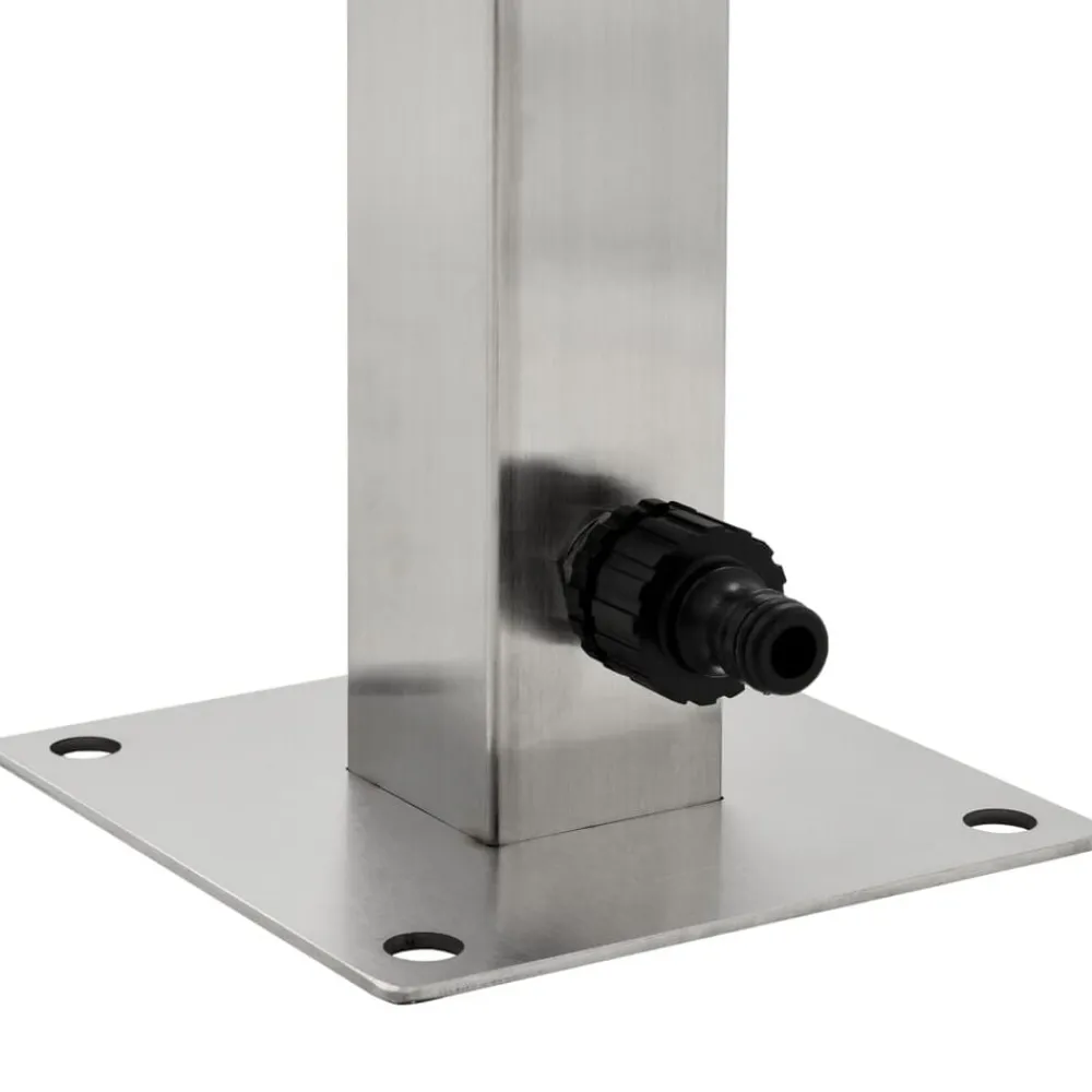 vidaXL Columna de agua de jardín acero inoxidable cuadrada 65 cm Best