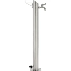 vidaXL Jardín-Columna de agua de jardín acero inoxidable redonda 95 cm
