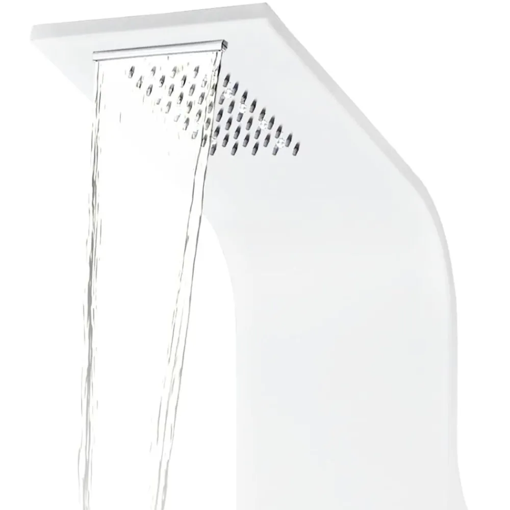 vidaXL Fontanería-Columna panel de ducha aluminio 20x44x130 cm