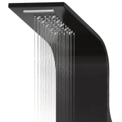 vidaXL Columna panel de ducha aluminio 20x44x130 cm Negro Best