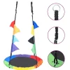 vidaXL Estructuras Para Juegos Al Aire Libre-Columpio arco iris con banderines 100 cm