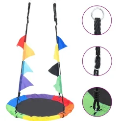 vidaXL Estructuras Para Juegos Al Aire Libre-Columpio arco iris con banderines 100 cm
