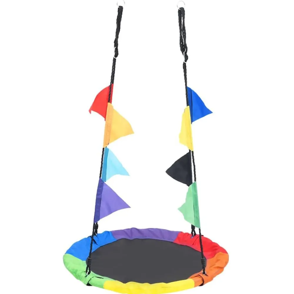 vidaXL Estructuras Para Juegos Al Aire Libre-Columpio arco iris con banderines 100 cm
