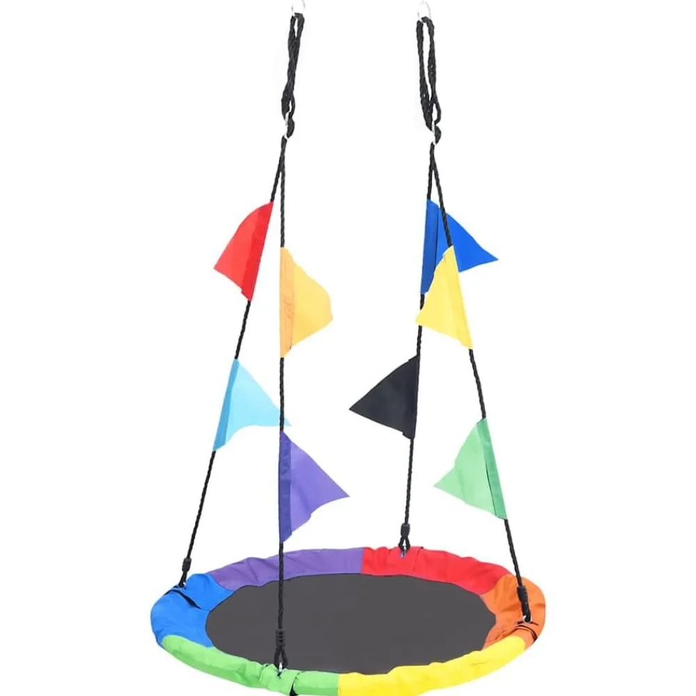 vidaXL Estructuras Para Juegos Al Aire Libre-Columpio arco iris con banderines 100 cm