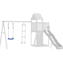 vidaXL Estructuras Para Juegos Al Aire Libre-Columpio con escalera de cuerda polietileno azul