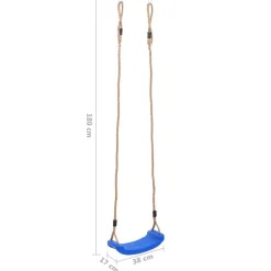 vidaXL Columpio de asiento para niños Azul Discount