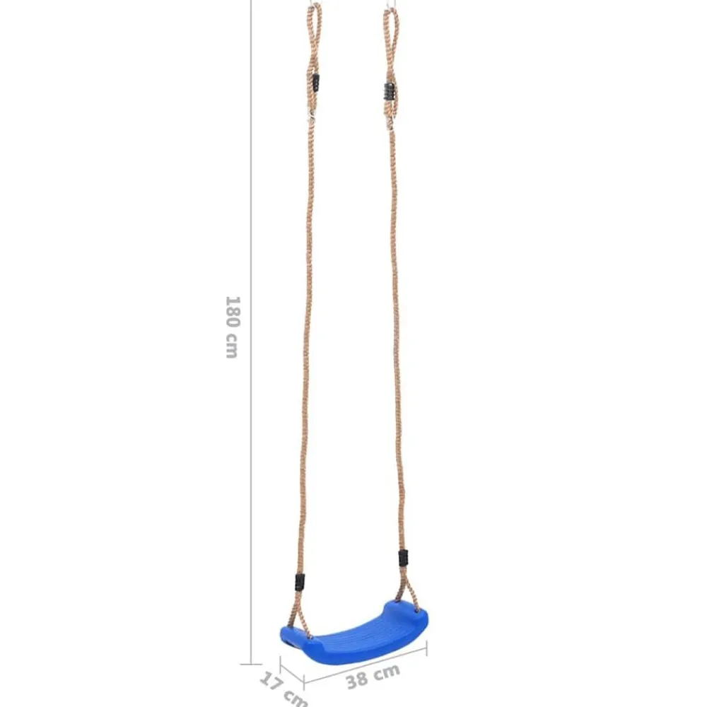 vidaXL Columpio de asiento para niños Azul Discount