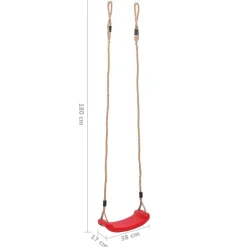 vidaXL Columpio de asiento para niños Rojo Hot
