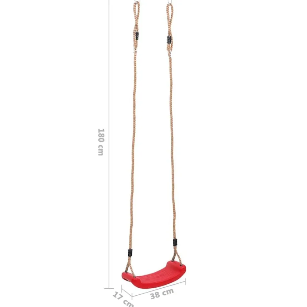 vidaXL Columpio de asiento para niños Rojo Hot